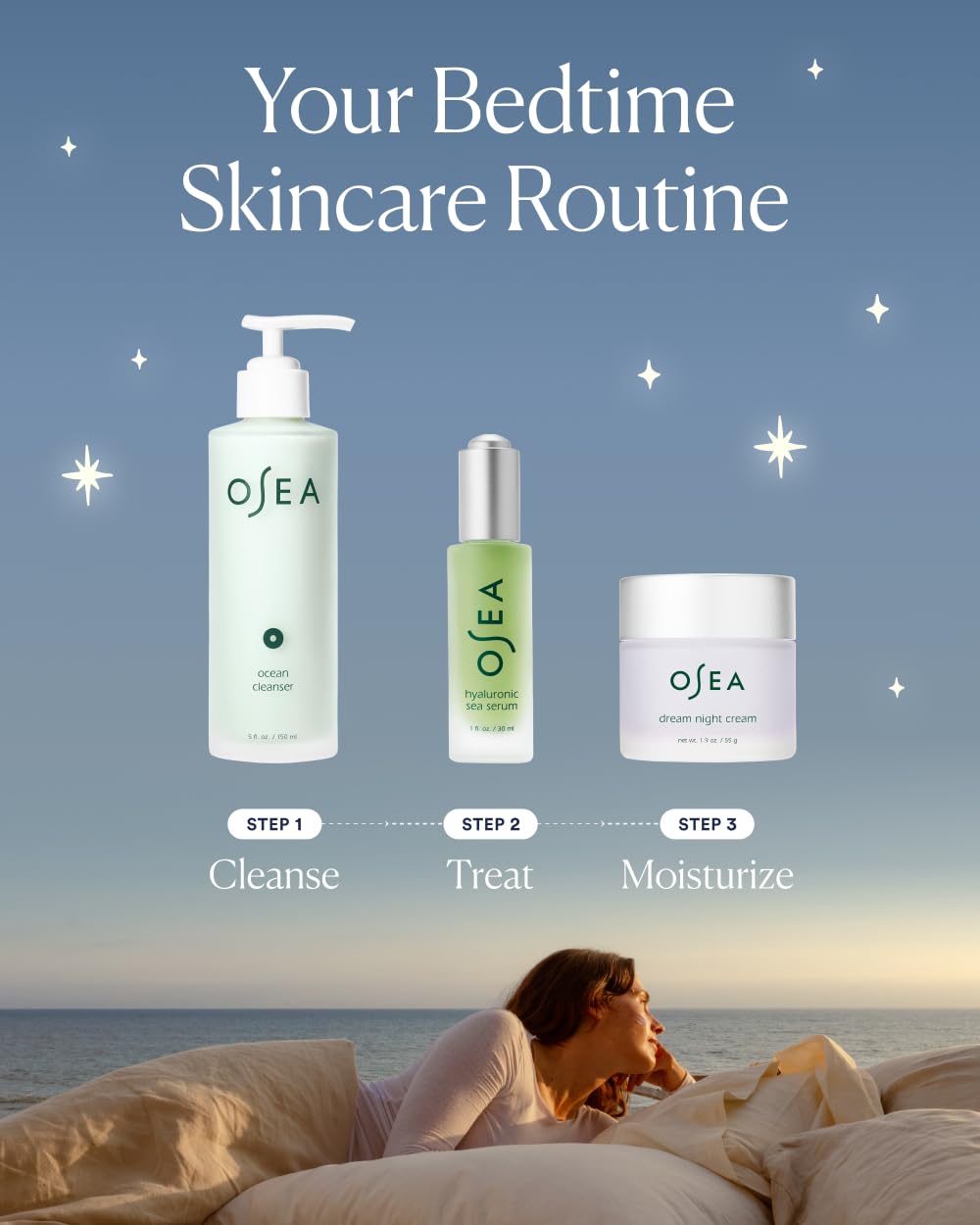 Lavender scent of Dream Night Cream enhances calming night ritual.