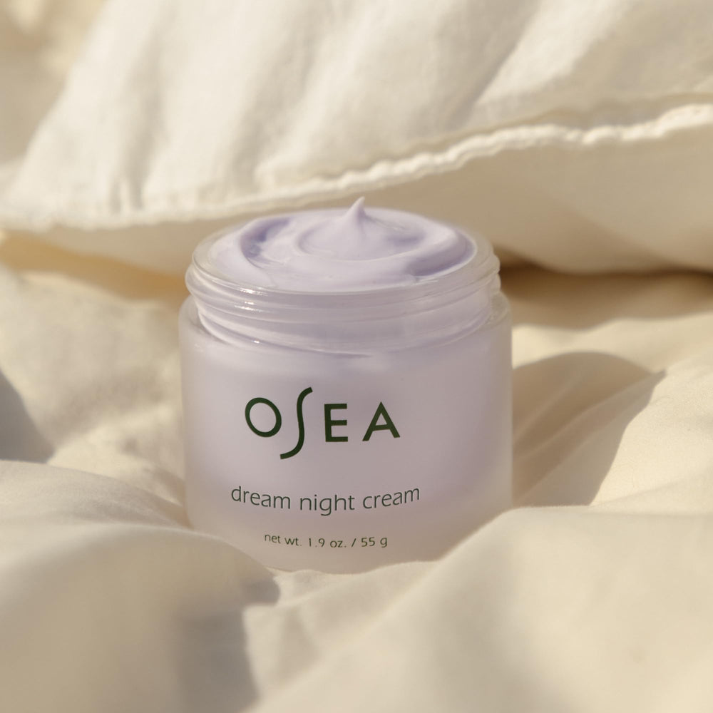 Dream Night Cream on skin for smoother morning look.