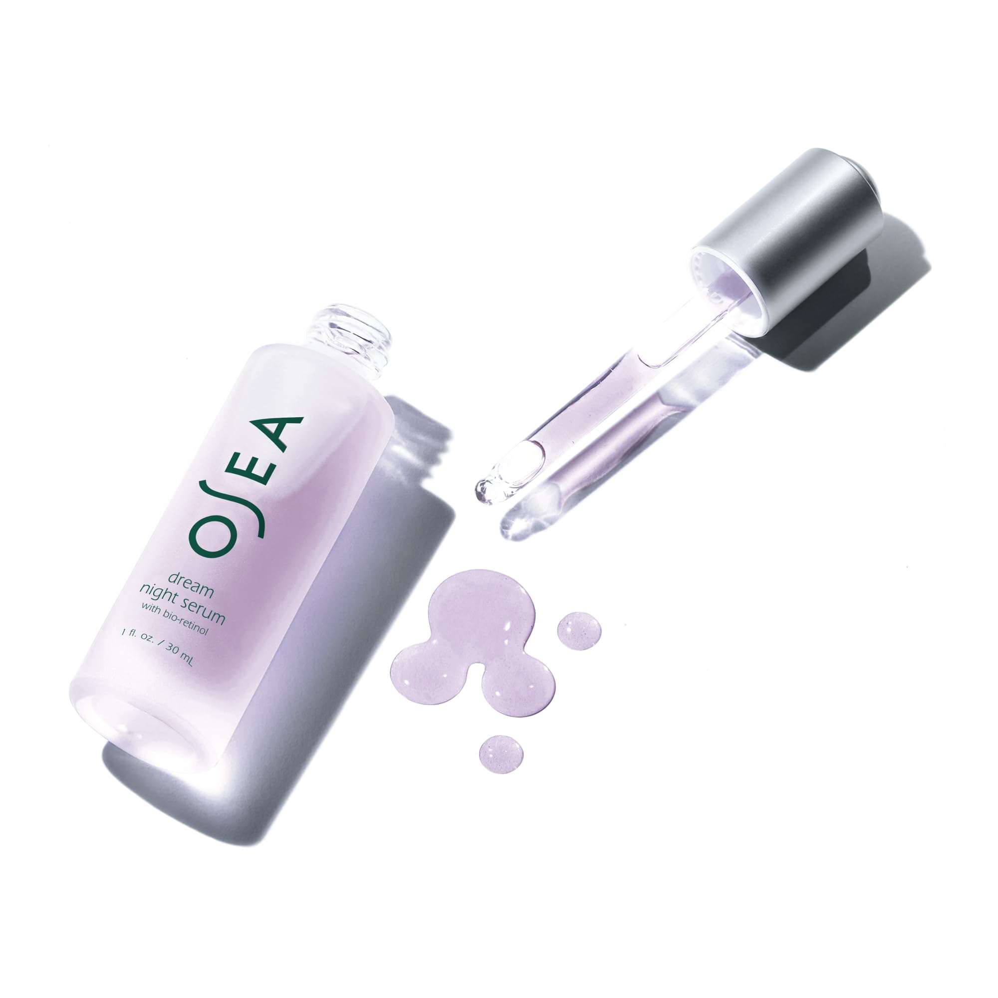 OSEA Dream Night Serum ingredients: algae bio-retinol and peptides for subtle lift.
