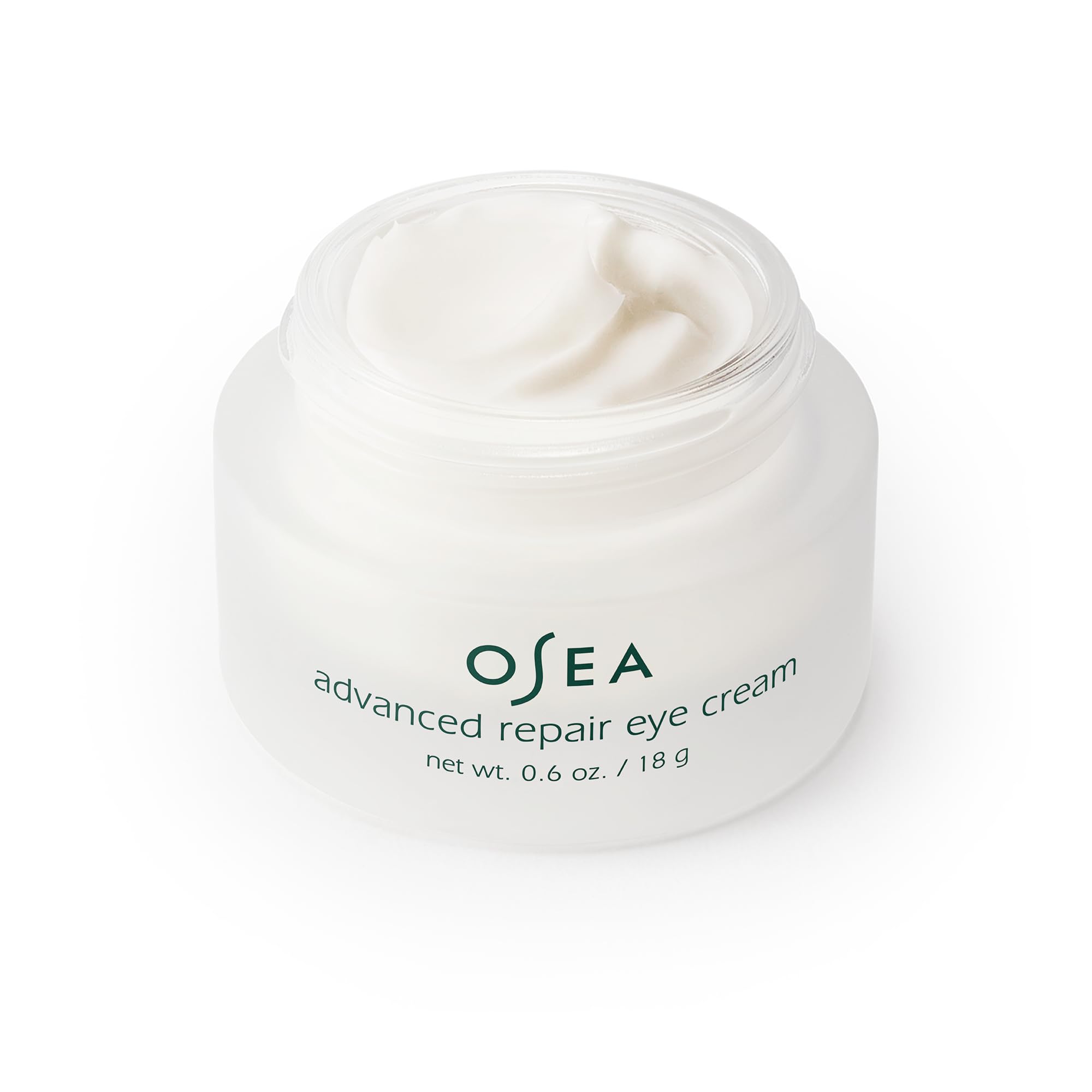 OSEA eye cream absorption shot showing lightweight, fast-absorbing texture