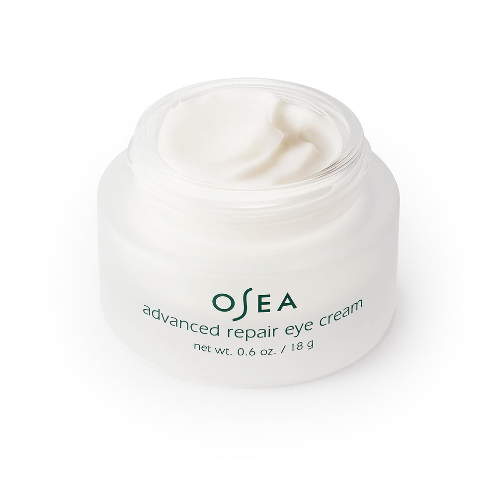 OSEA eye cream absorption shot showing lightweight, fast-absorbing texture