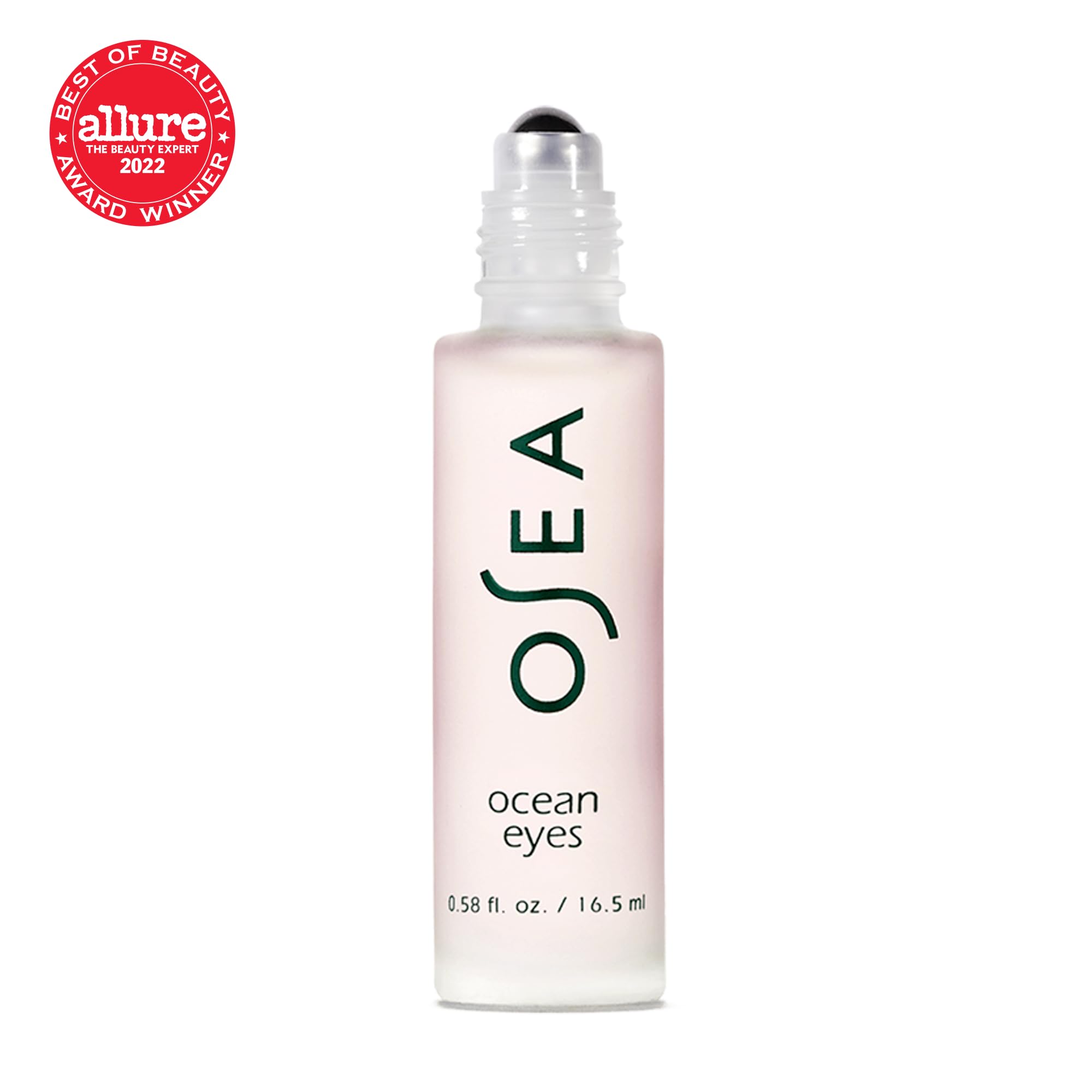 Under-eye area depuffing moment captured during application.
