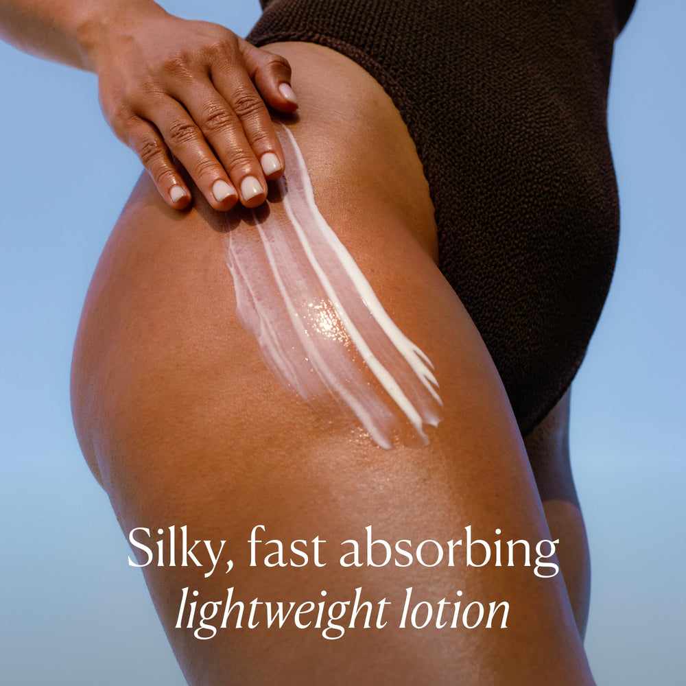 OSEA Undaria lotion on skin promotes a hydrated radiant glow