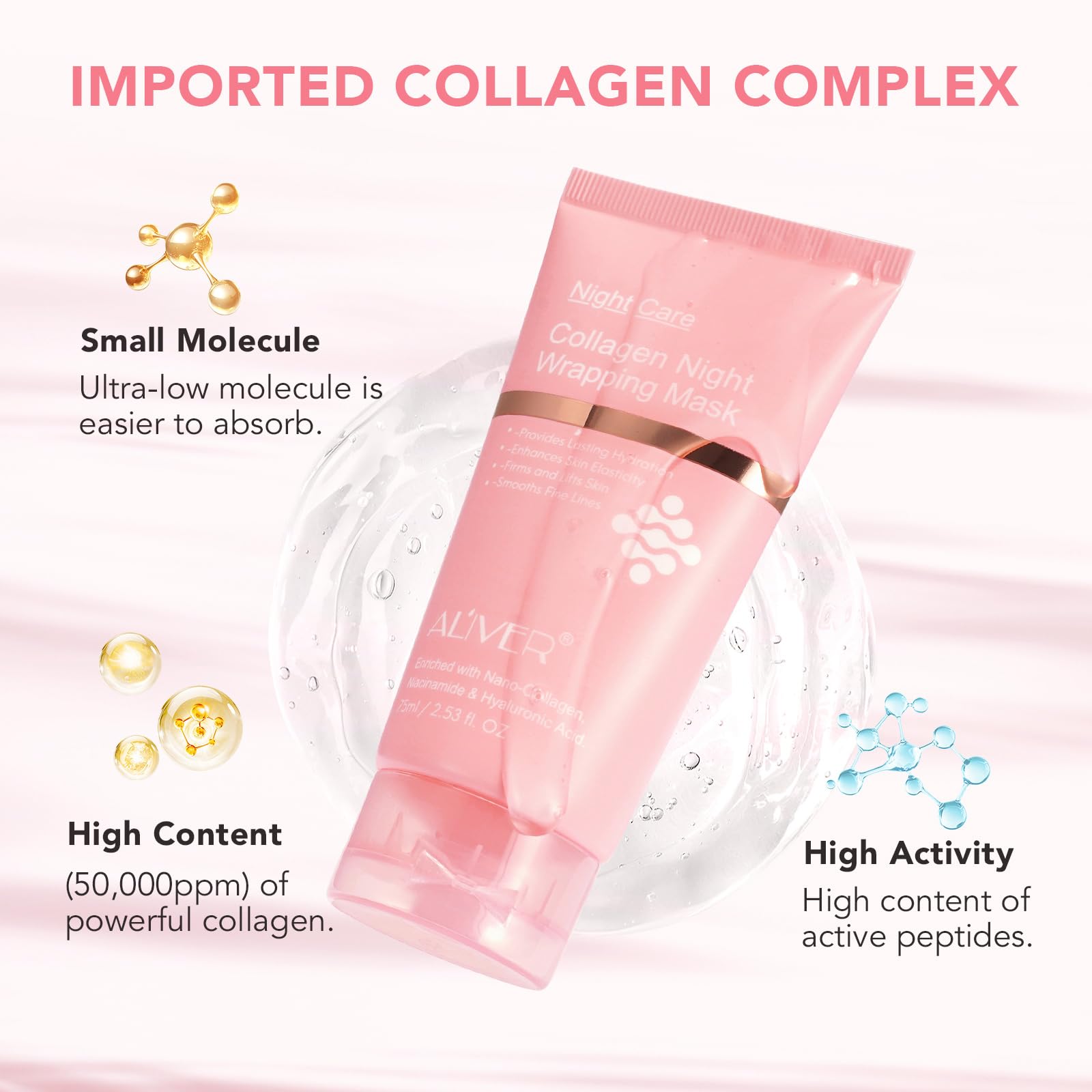 O.SECERT Elasticity-boost sheet enhances skin resilience by morning