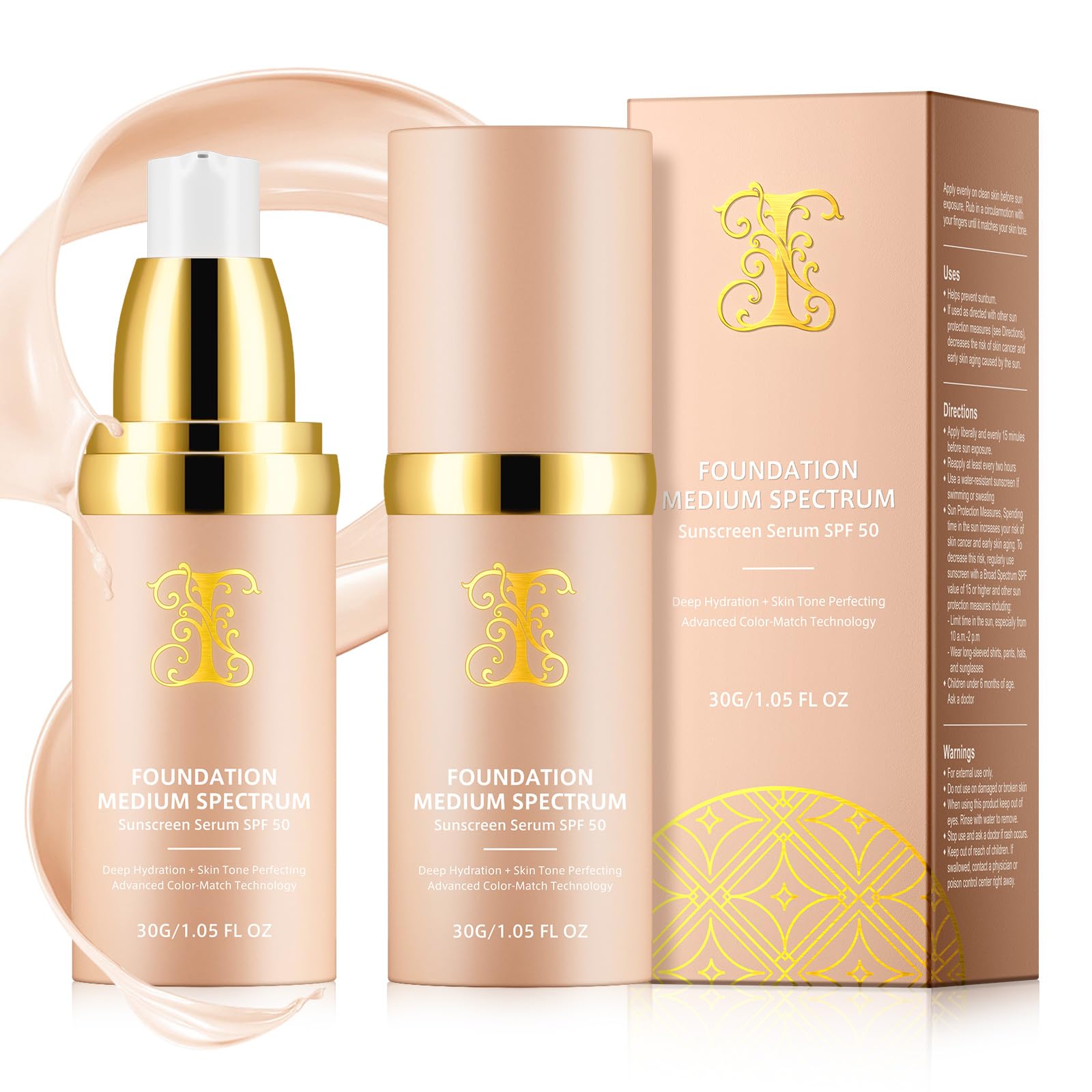 O.SECERT Foundation 4-in-1 bottle with SPF 50+ provides protection and hydration on the go.