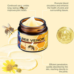 Creamy texture of OSFRIAGE Bee Venom Joint Gel that absorbs quickly.
