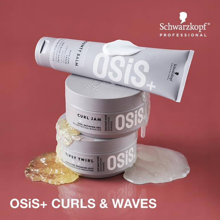 Damp-hair application of OSiS+ Bounty Balm for shaping and texture