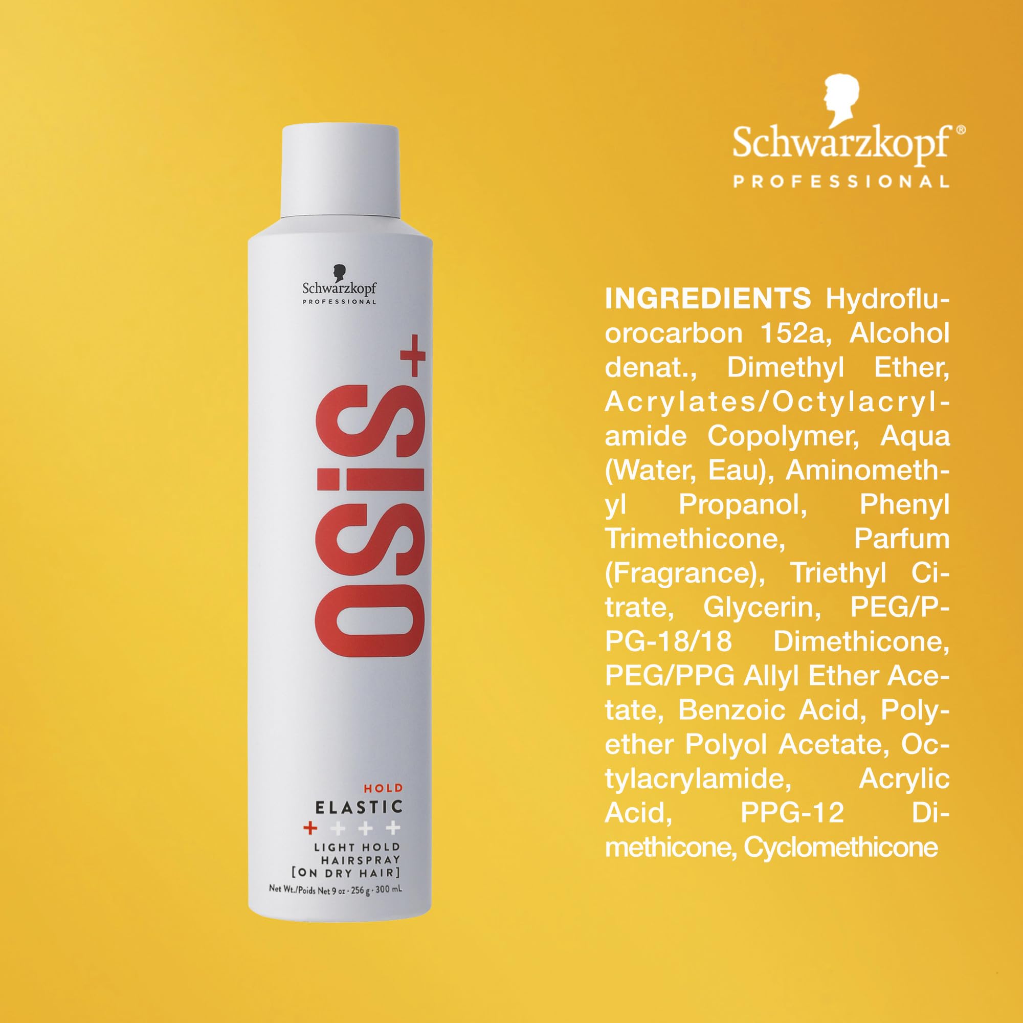 OSiS+ Elastic Light Hold close-up showing hair shine and smooth finish