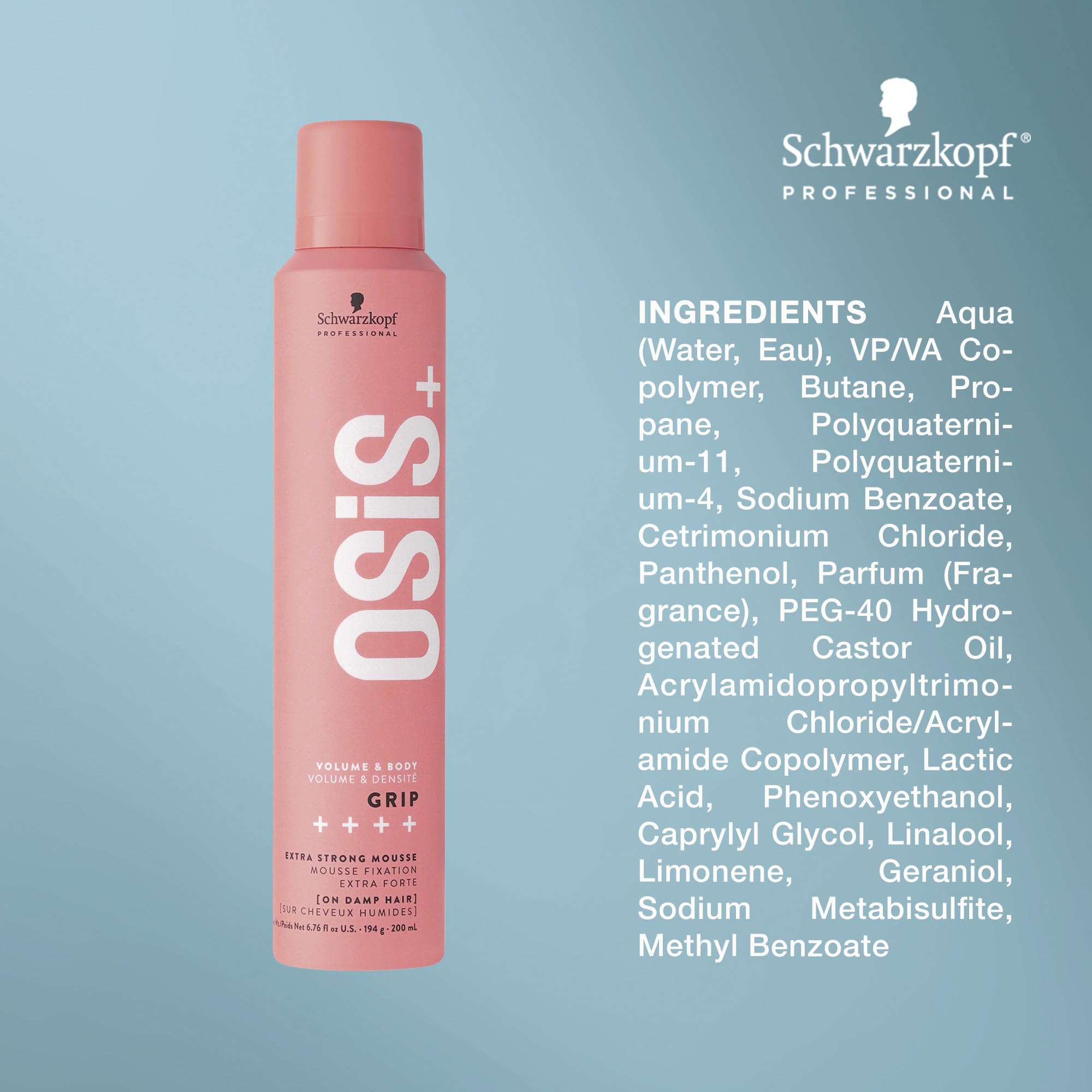 OSiS+ Grip Extreme Hold Mousse foam dispense enables easy application.