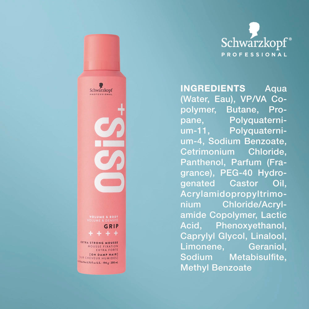 OSiS+ Grip Extreme Hold Mousse foam dispense enables easy application.
