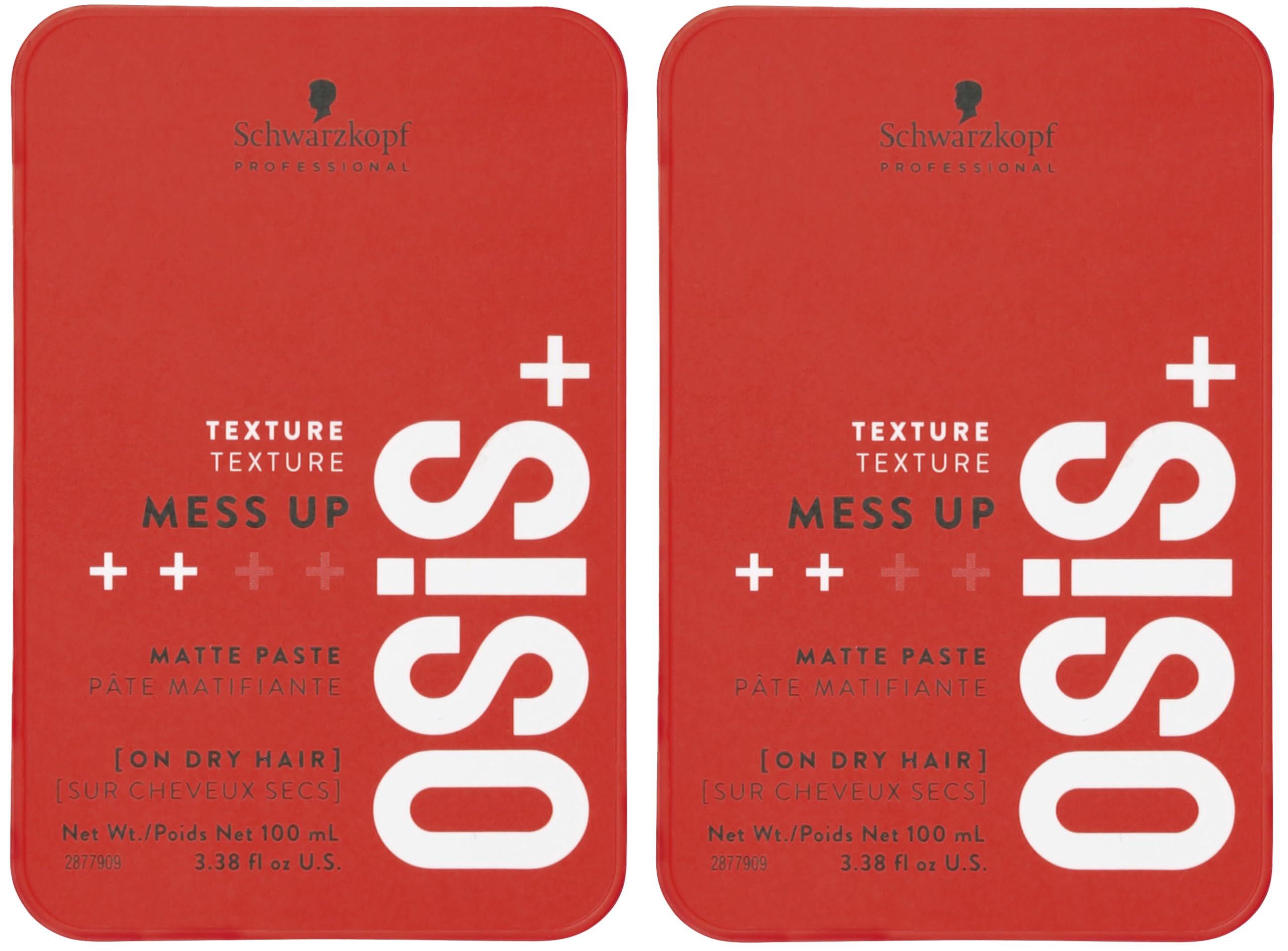 OSiS+ Mess Up 2-pack packaging shown for convenient matte styling