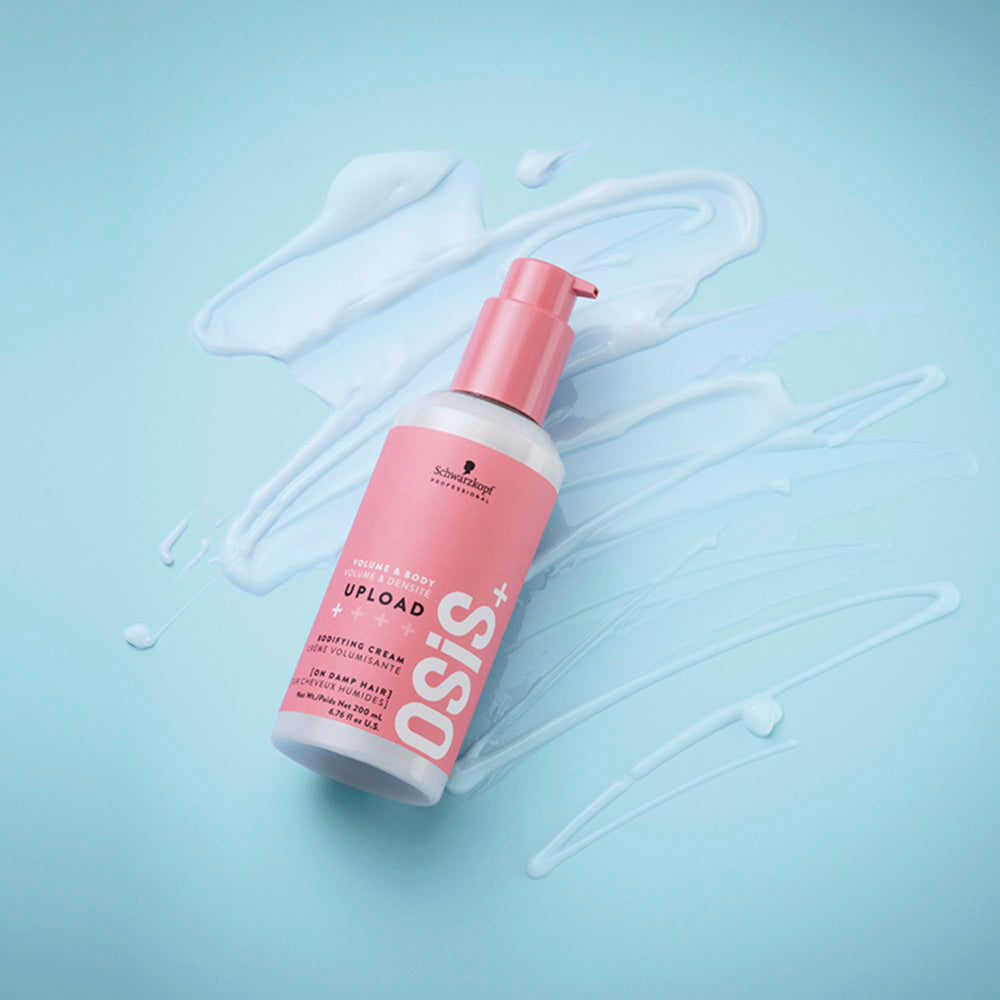 OSiS+ Upload Volume Cream anti-static formula reduces flyaways.