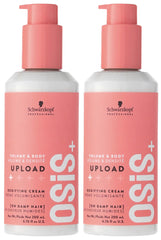 OSiS+ Upload Volume Cream bottle shows lightweight lift and shine.