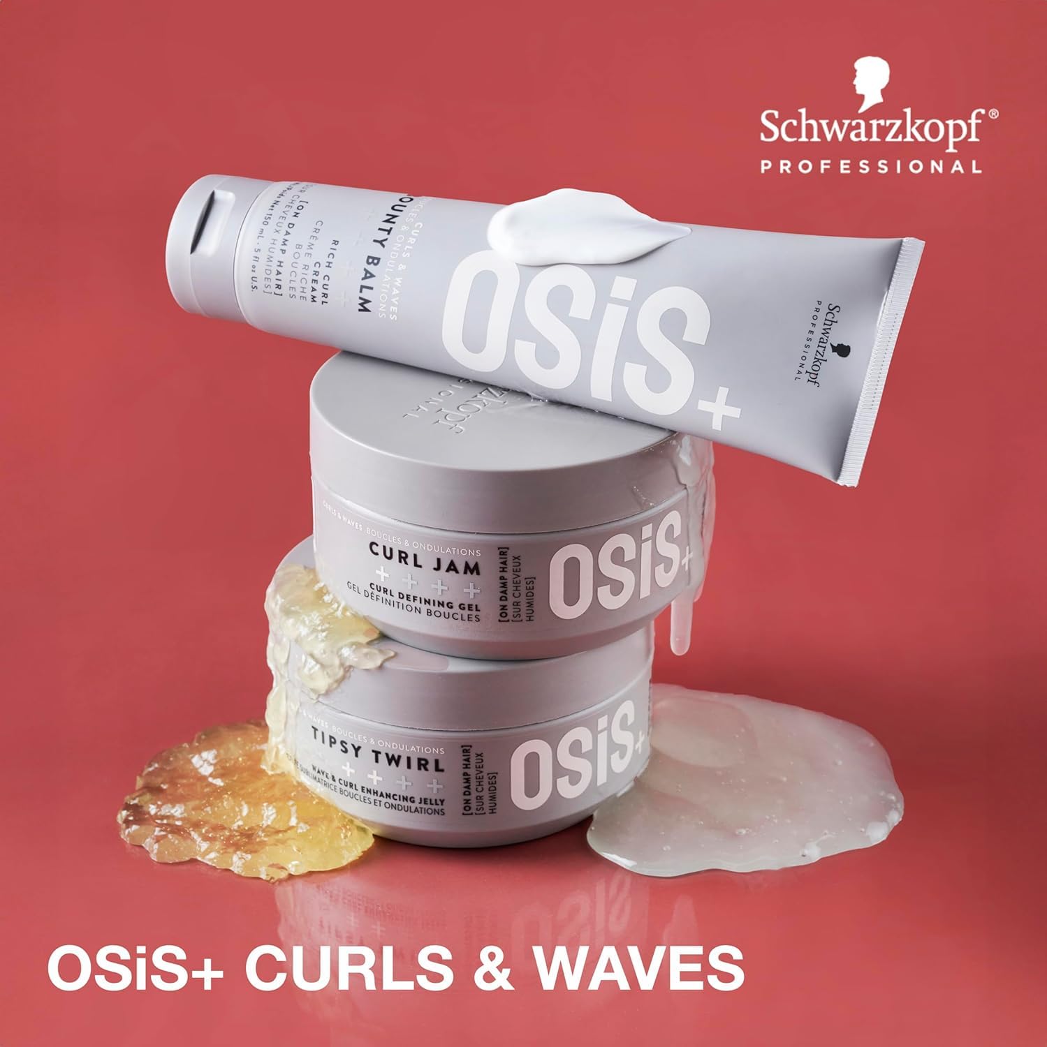 OSiS+ Curl Jam air-dry or diffuser use for soft, defined curls.