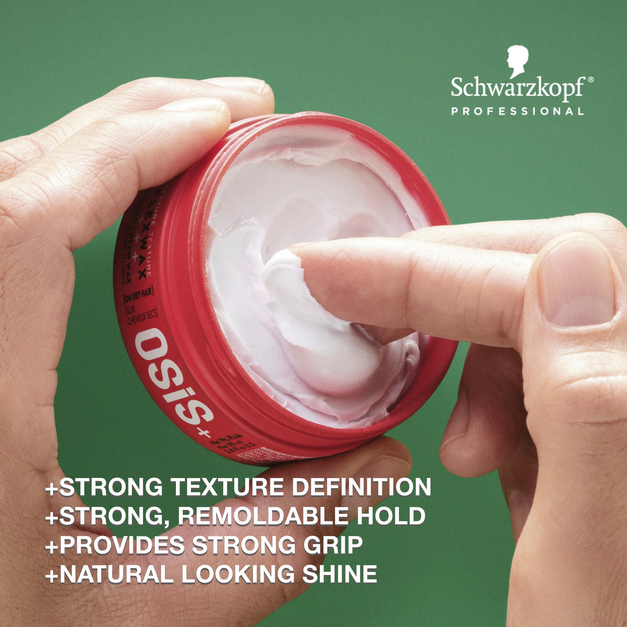 OSiS+ Flexwax enables moldability to re-style your look throughout the day.