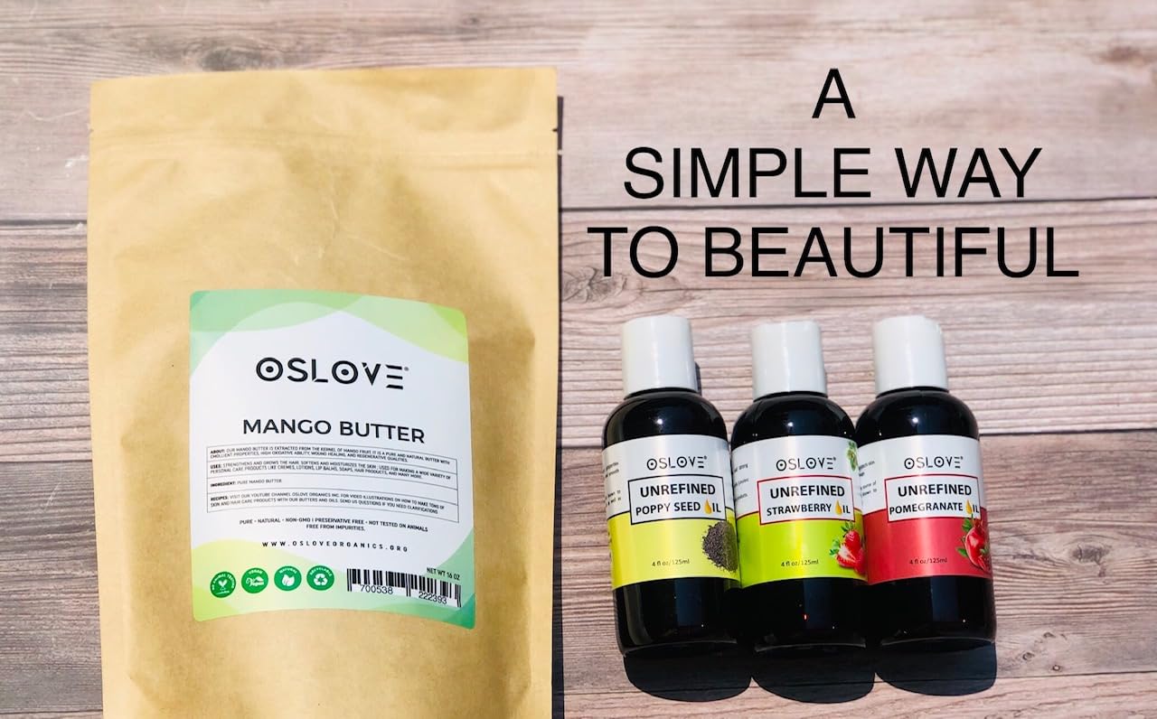 Oslove Mango Butter ideal for salves and skin healing blends.