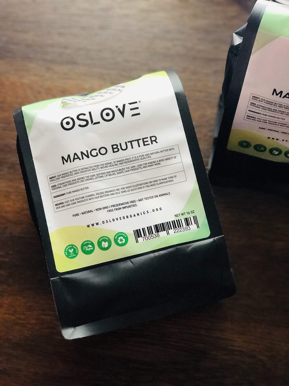 Oslove Mango Butter helps hydrate dry skin and brittle hair.