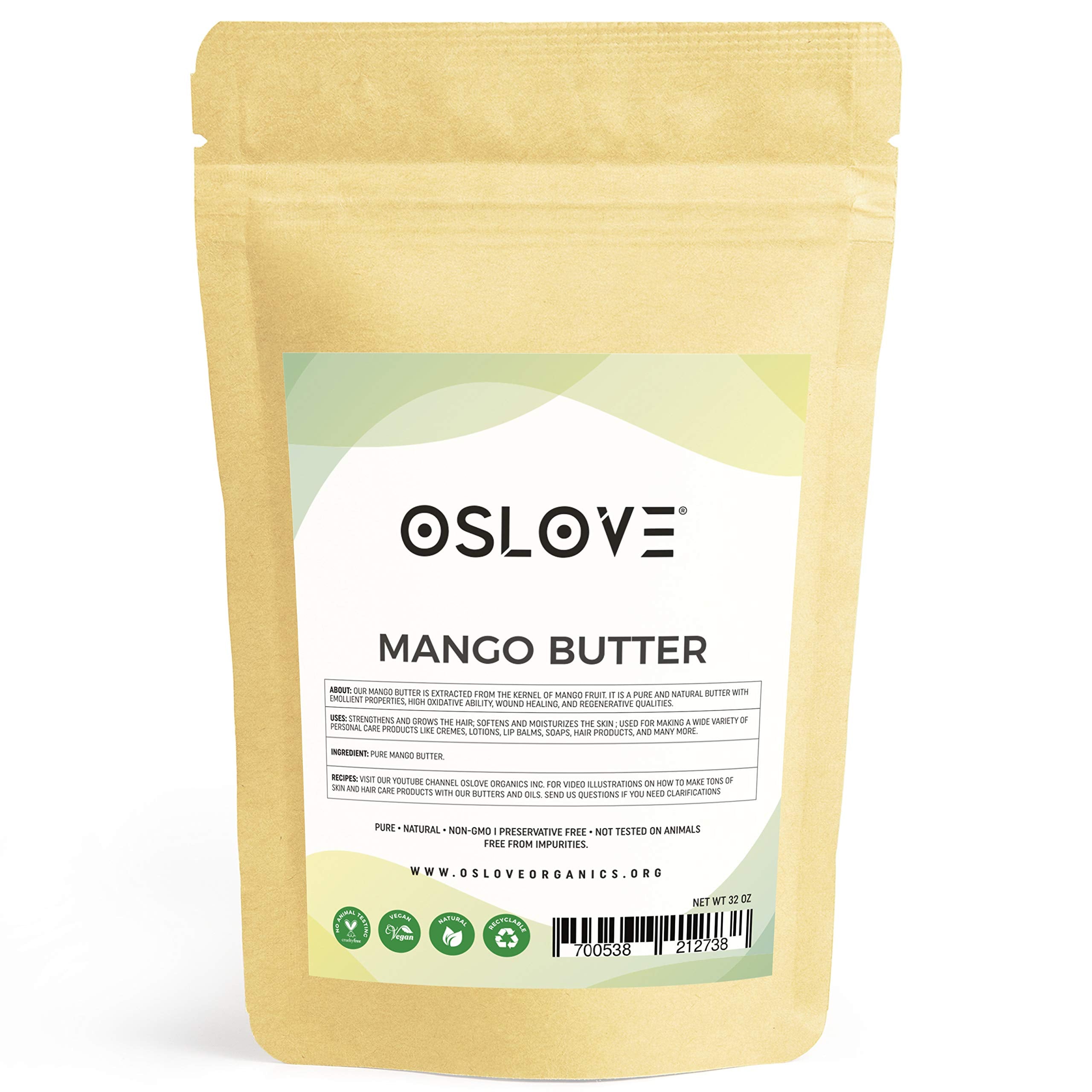 Oslove Organics mango butter whipped texture for body care