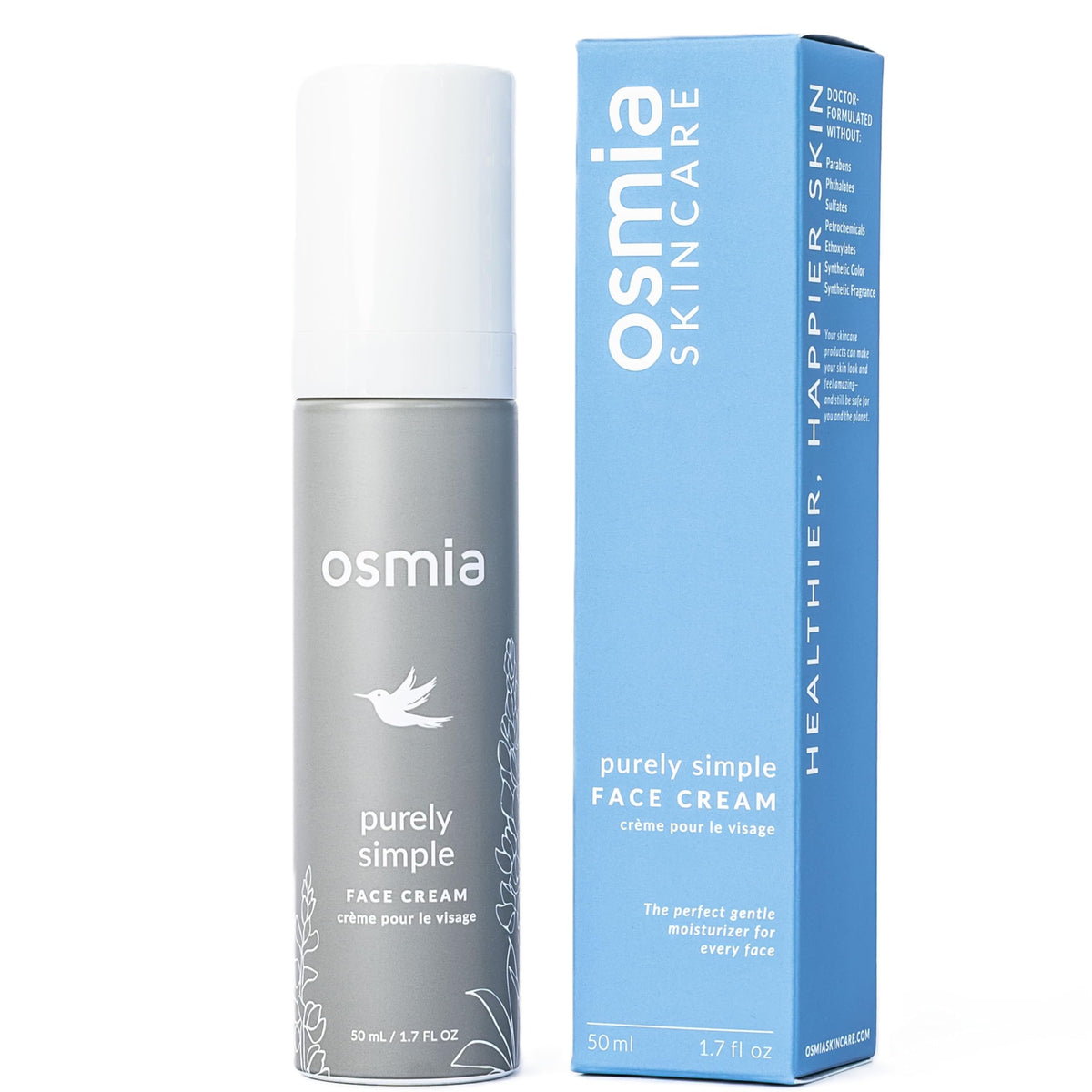 Osmia face cream jar close-up showing rich texture for sensitive skin