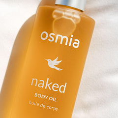 Osmia Naked Body Oil with rosehip blend ingredients and organic oils.