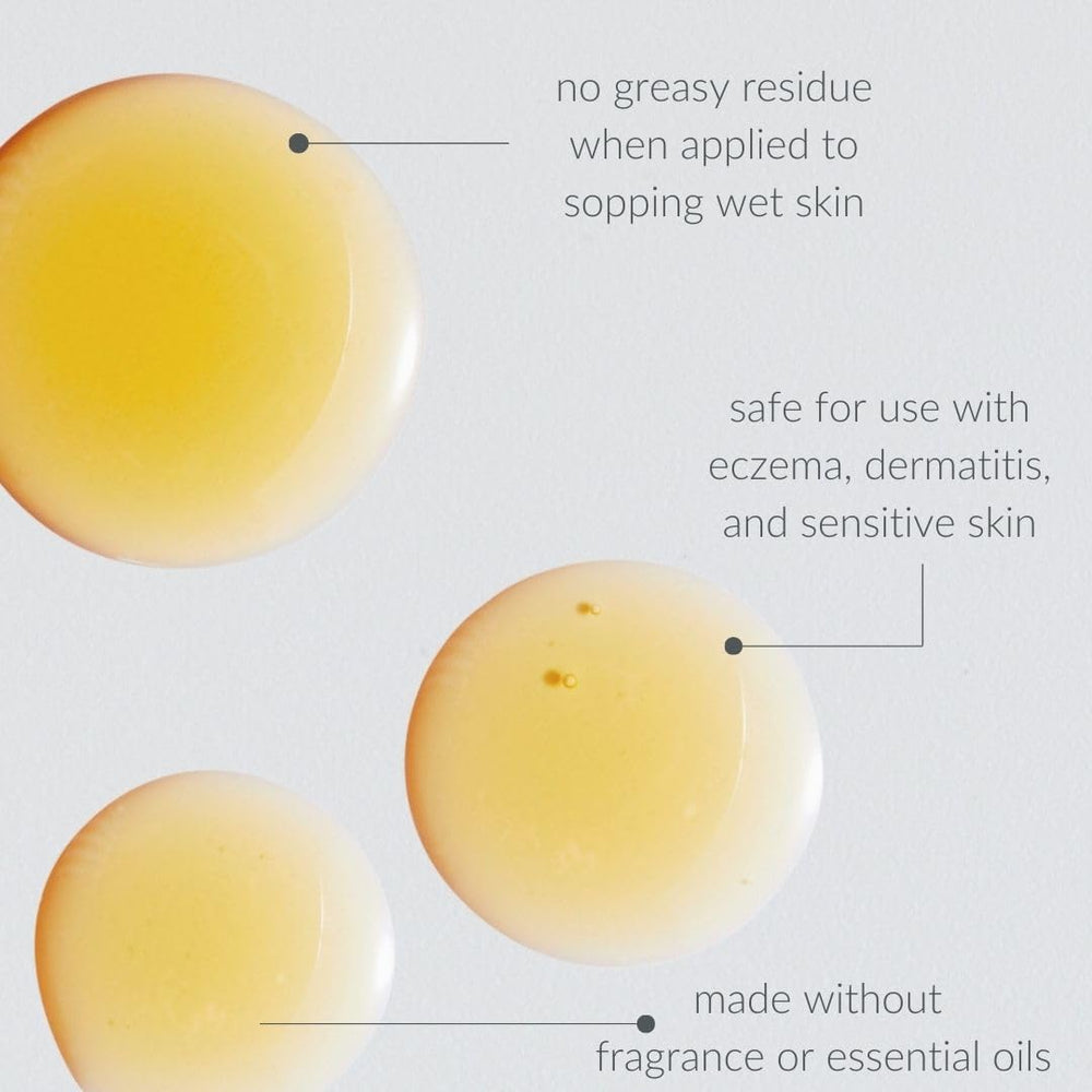Osmia Naked Body Oil applied to wet skin for quick absorption.