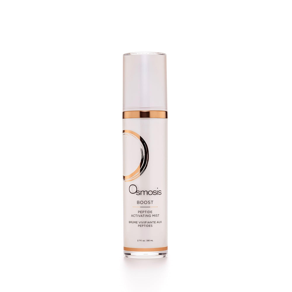 OSMOSIS Boost bottle-mist-application shows quick hydration for refreshed skin
