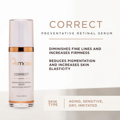 OSMOSIS CORRECT retinal serum label close-up highlighting retinaldehyde for renewal.