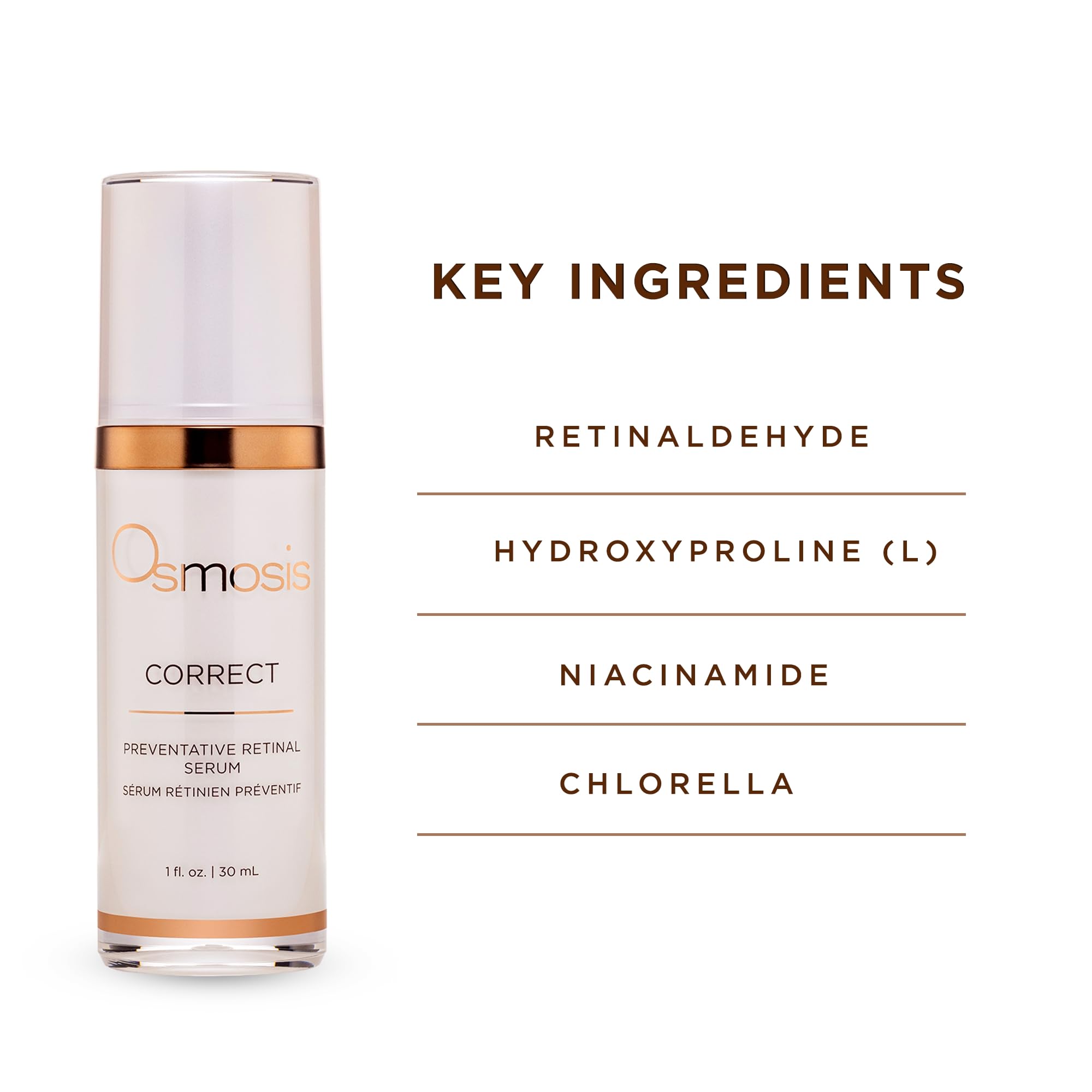 OSMOSIS CORRECT serum drop on finger ready to apply.