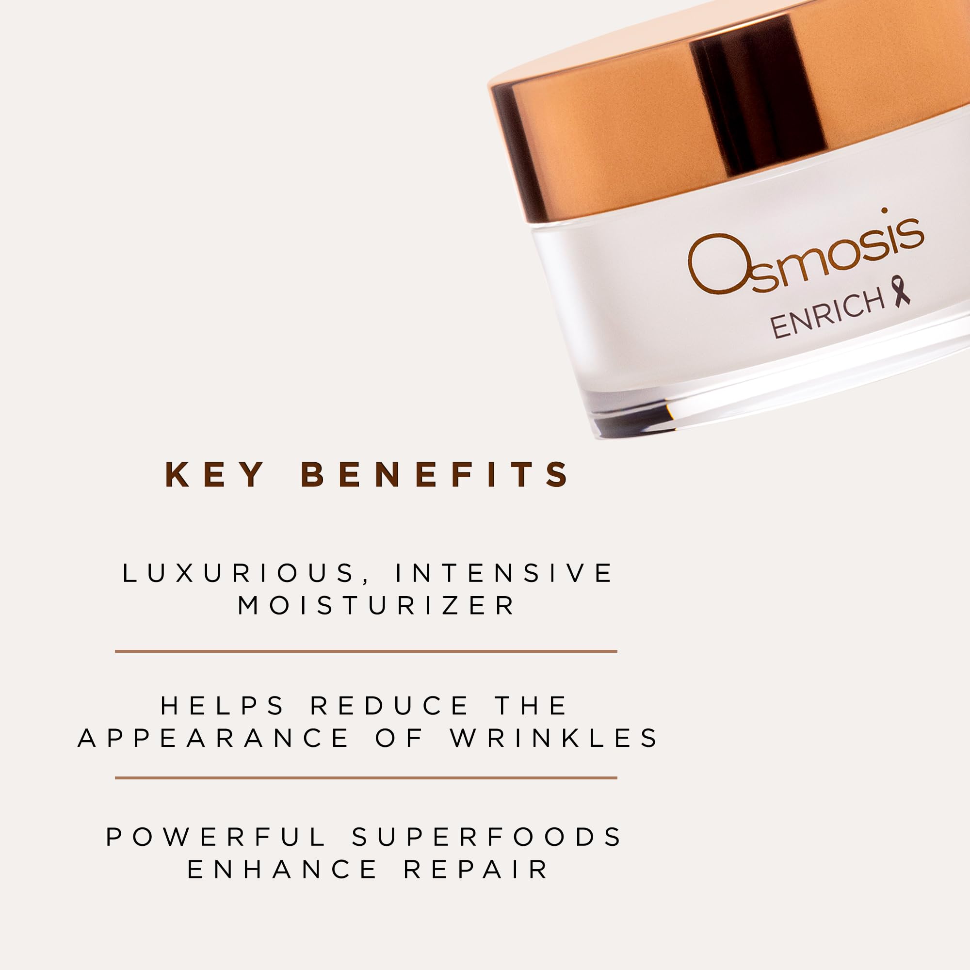 OSMOSIS ENRICH cream texture close-up highlighting smooth application
