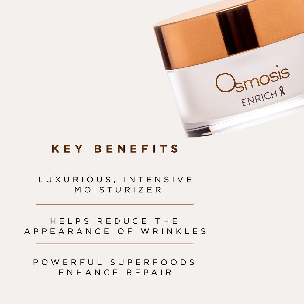 OSMOSIS ENRICH cream texture close-up highlighting smooth application