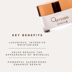 OSMOSIS ENRICH cream texture close-up highlighting smooth application