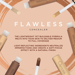 Osmosis Flawless Concealer porcelain swatch demonstrates shade fit for diverse skin tones.