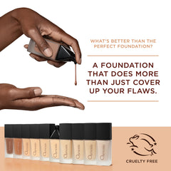 OSMOSIS Flawless Foundation close-up texture blends seamlessly for matte finish.