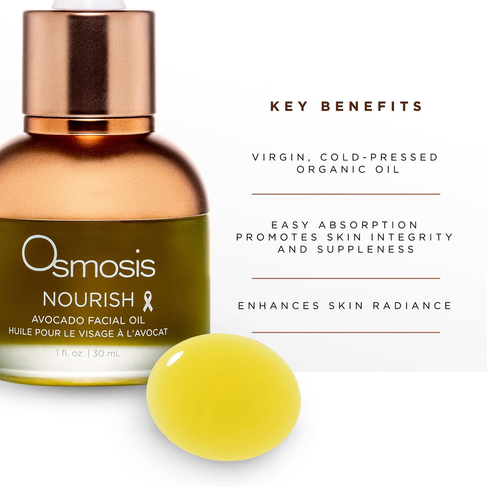 OSMOSIS Nourish Avocado Oil application image shows smooth, even coverage on skin.