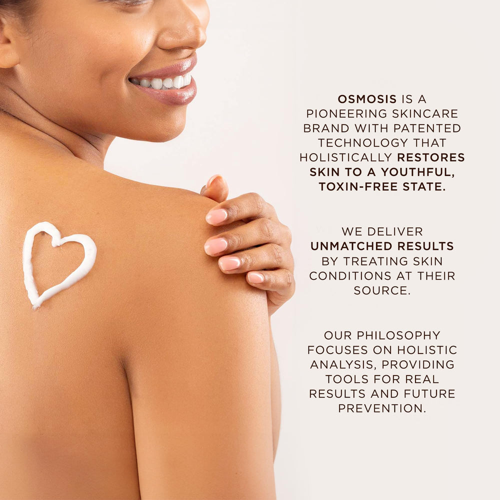 Hand applying light, non-greasy hydration with OSMOSIS Quench.