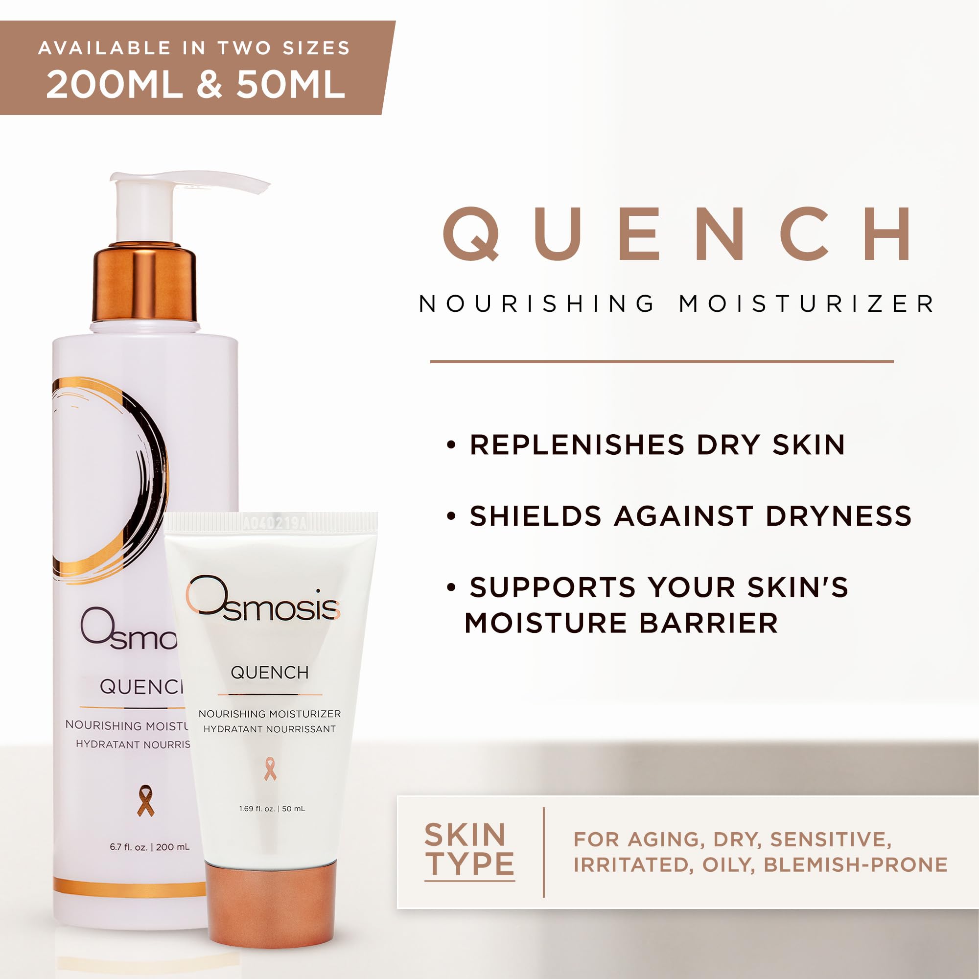 Close-up of jojoba oil in OSMOSIS Quench formula for nourishing skin.