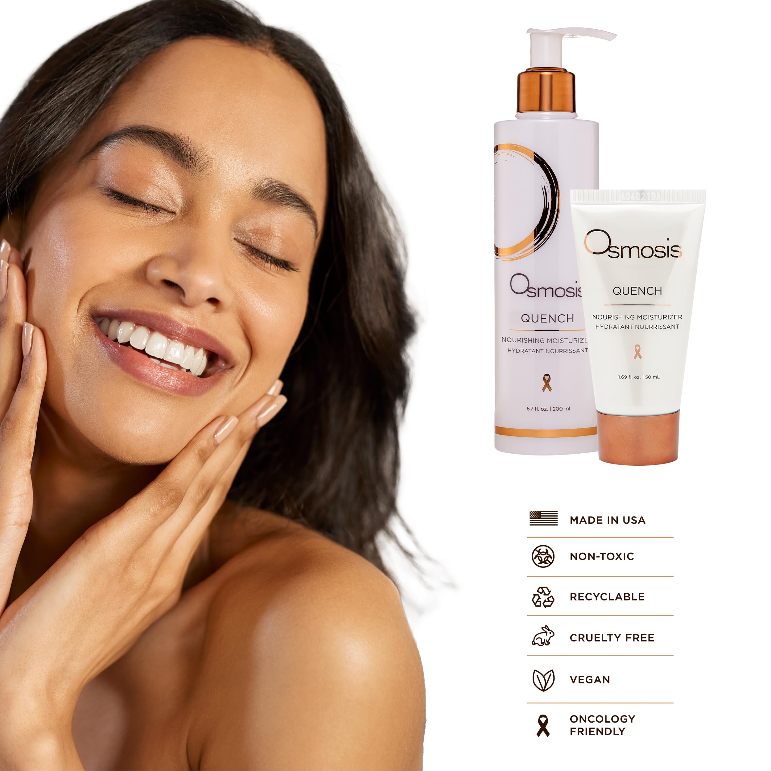 Lemon citrus scent enhances the OSMOSIS Quench routine.