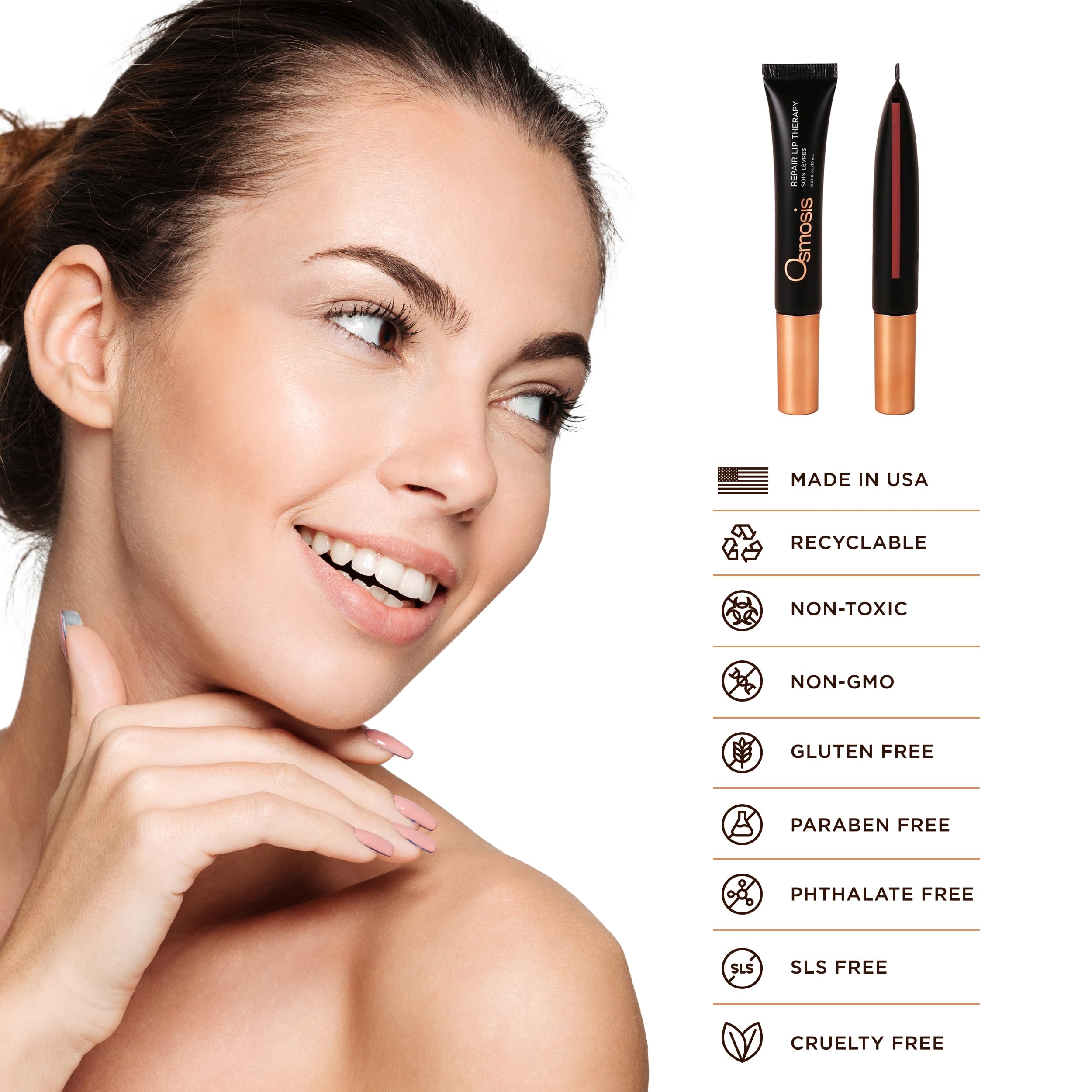 OSMOSIS Repair Lip Therapy night treatment hydrates lips while you sleep.