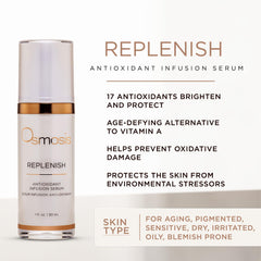 OSMOSIS Replenish serum pump ready for morning skincare routine