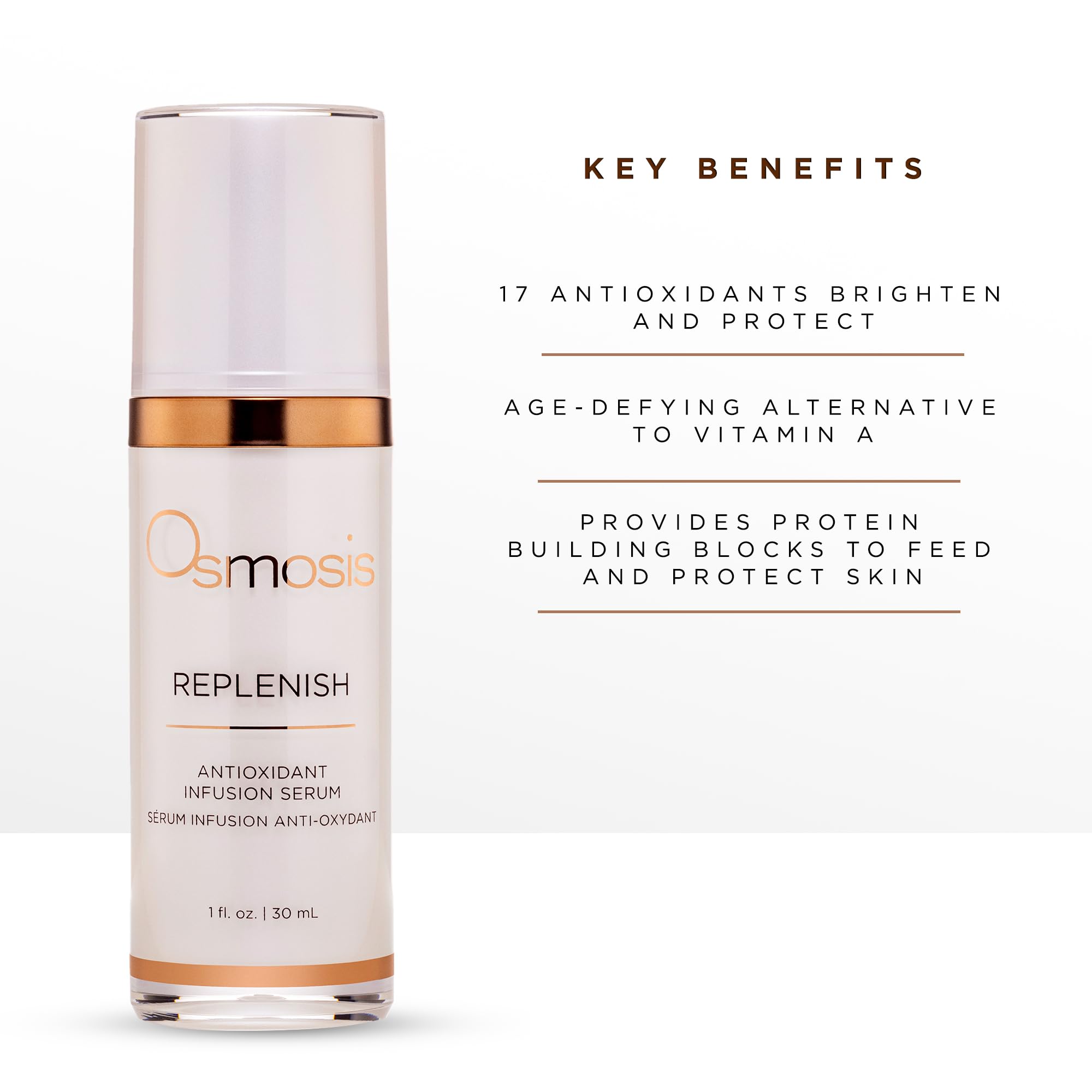 OSMOSIS Replenish being massaged into clean skin during routine