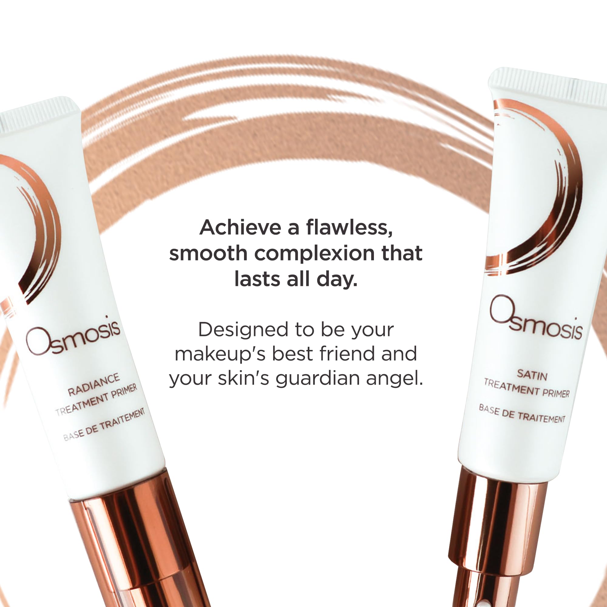 OSMOSIS Satin Primer being applied to skin for even coverage.