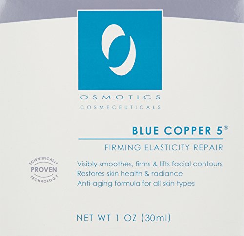 Osmotics Blue Copper 5 Cream swirl demonstrating smooth texture for makeup-ready skin.