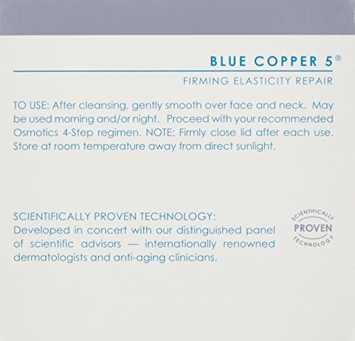 Osmotics Blue Copper 5 night-cream finish shown on a clean surface.