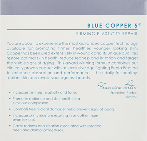 Osmotics Blue Copper 5 Firming Elasticity Repair packaging closeup, premium USA-made quality.