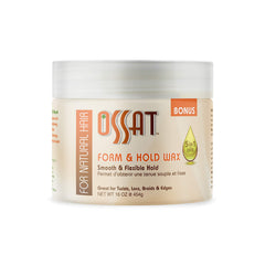 OSSAT Naturals Ossat Form & Hold Wax OSS7834 defines twists and braids with strong hold