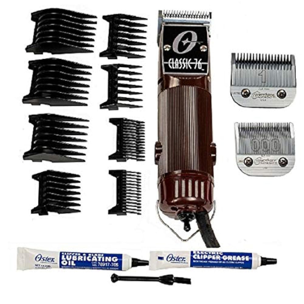 Oster Classic 76 clipper front view for precise, durable grooming.