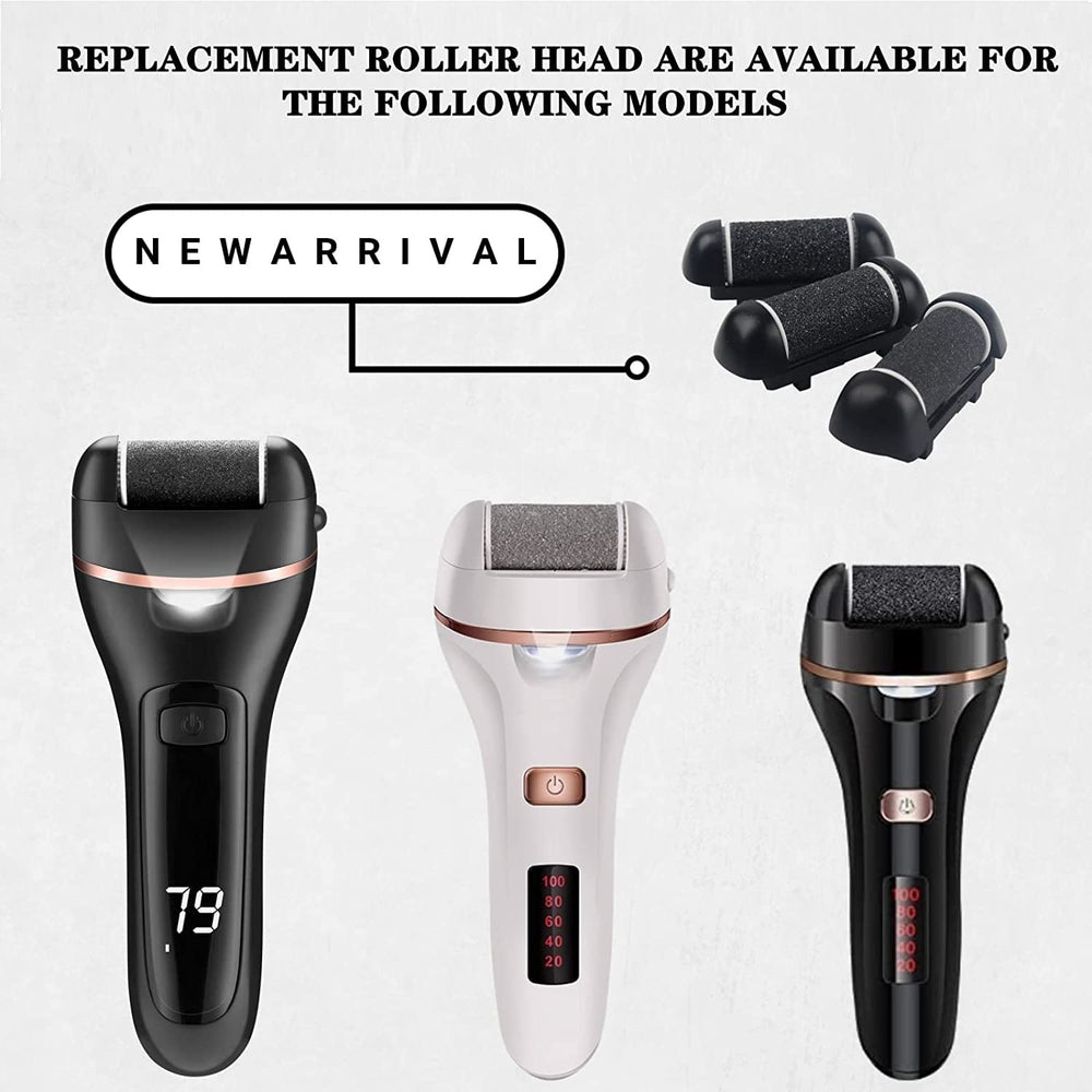 OTAZWA 6-pack regular coarse roller heads for smoothing everyday hard skin.
