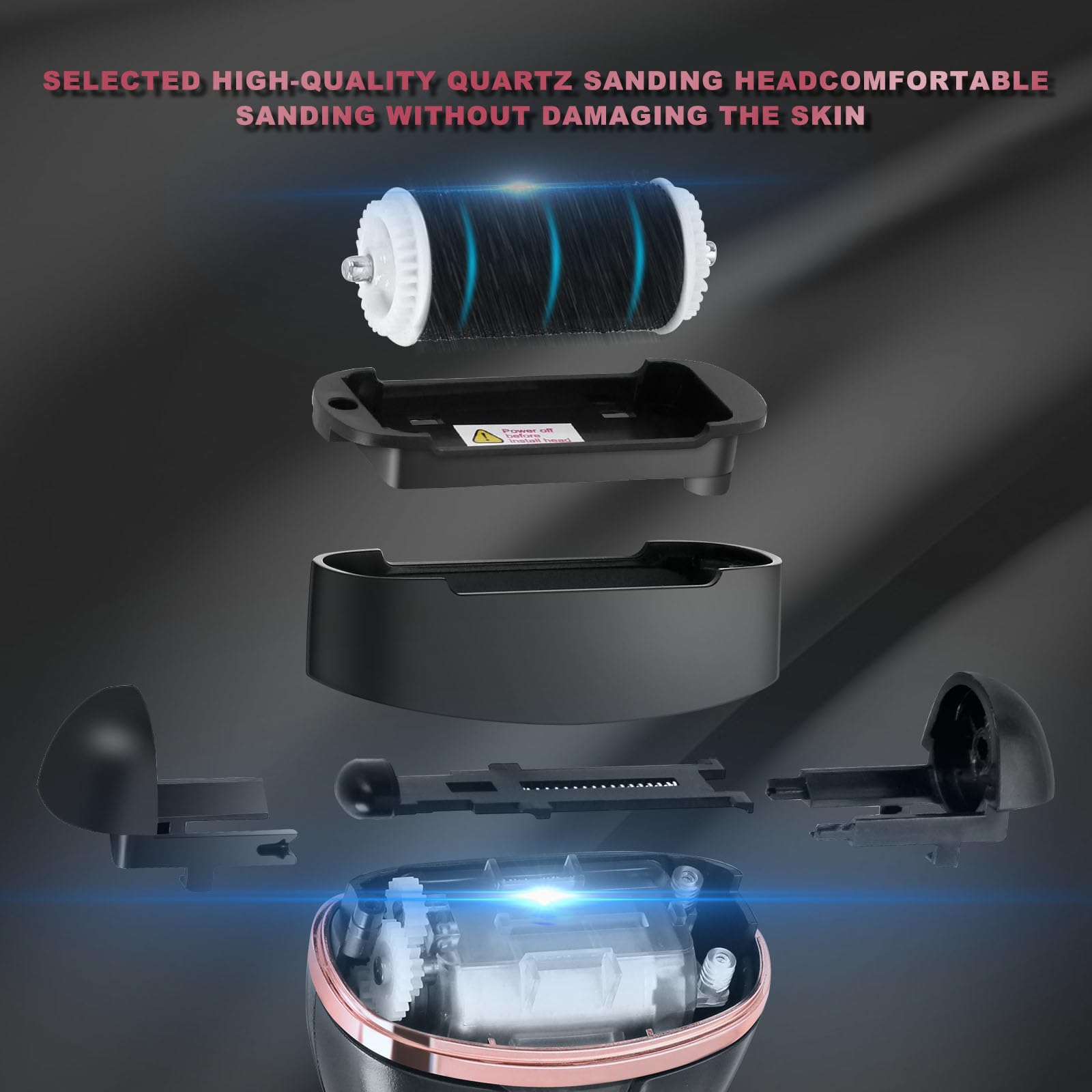 OTAZWA USB rechargeable system enables cordless pedicure on the go.