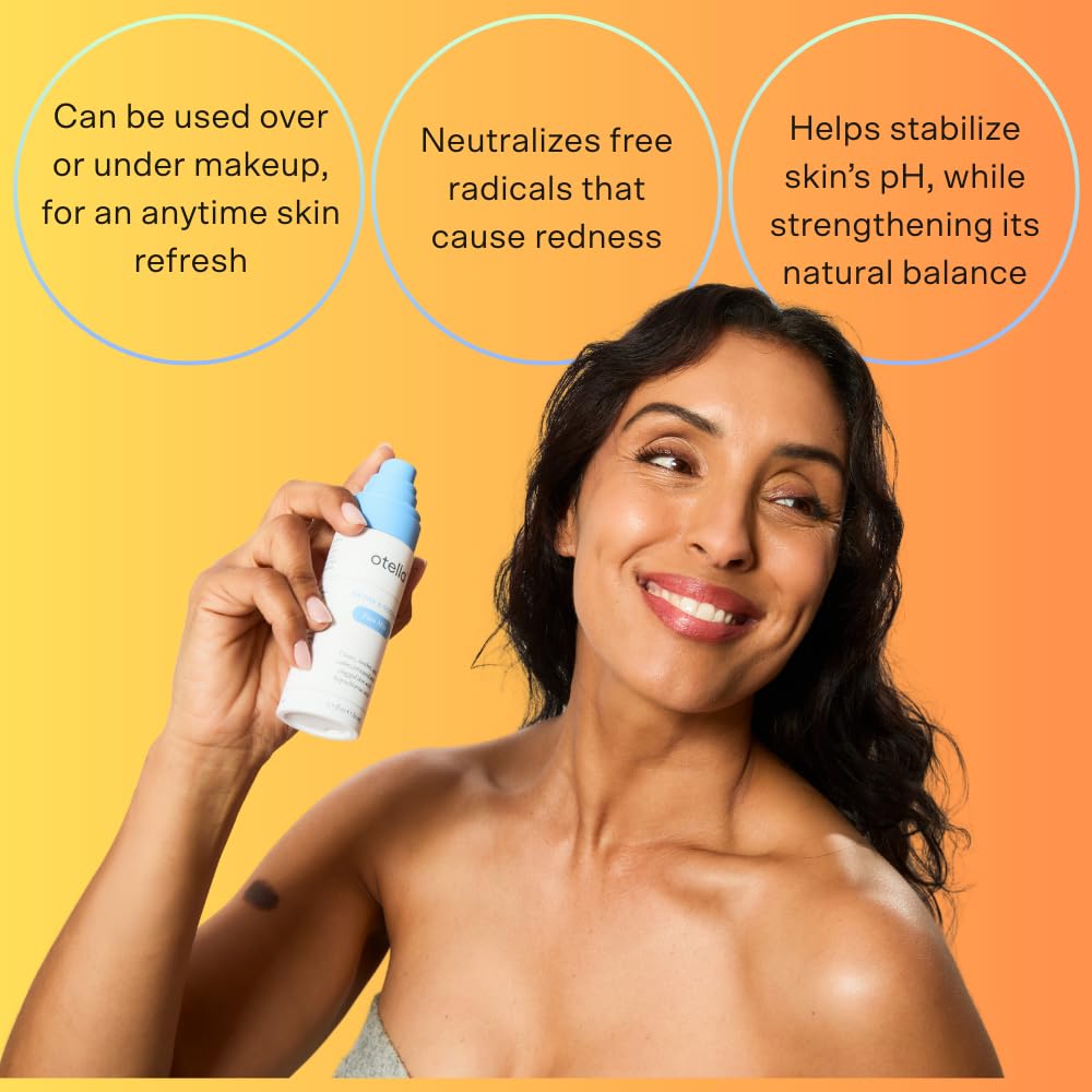 Otella Detox and Soothe Face Mist after workout use with gym gear in the background