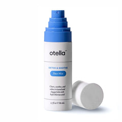 Otella Detox and Soothe Face Mist bottle front view showing compact, travel ready packaging for active lifestyles